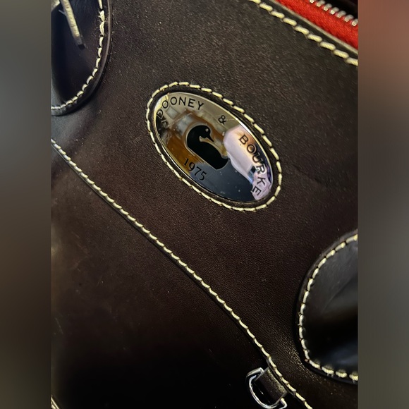 Dooney Bourke Toscana Florentine somed satchel, ESPRESSO, comes with dust bag - Picture 8 of 10